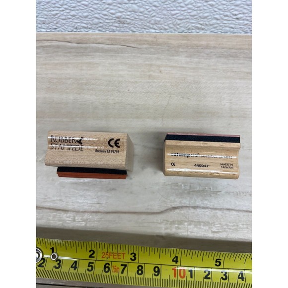 Wood Mounted Rubber Stamps Set Of 4 - Picture 5 of 8